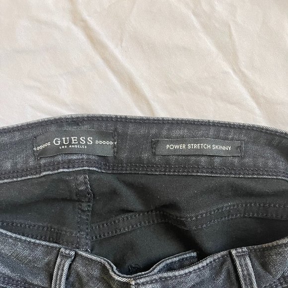 GUESS Power Stretch Skinny Jeans - Black - Picture 4 of 5